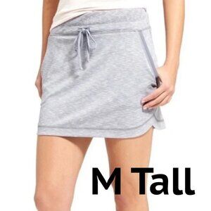 Athleta Techie Terry Athletic Skirt Size (M Tall) Heathered Gray EUC